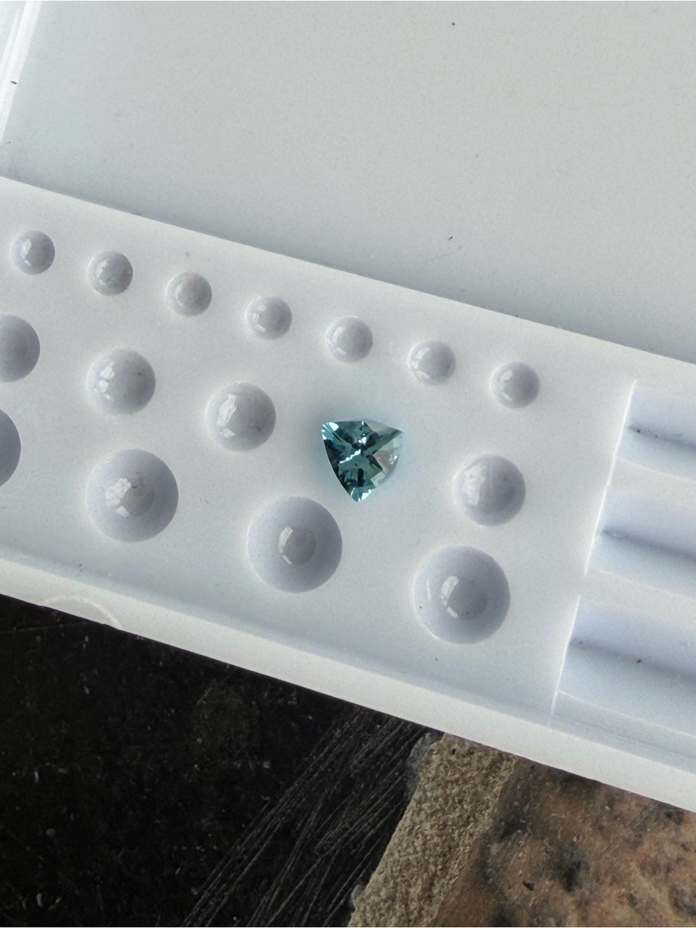 Trillion Cut Aqua Blue Topaz Gemstone .51 carats